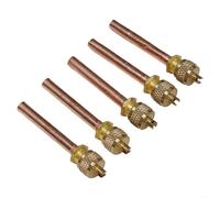 Set di valvole di ricarica per refrigerazione, 5 pezzi, accessori in ottone per sistemi HVAC (ispessito)