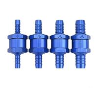 Set di valvole di ritegno per carburante, in lega di alluminio, 4 pezzi, per linea dell'acqua della benzina, riflusso per carburatore piccolo motore, 6-12 mm (blu)