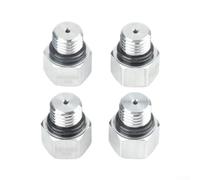 Set di valvole limitatrici di pressione per compressore per aria condizionata automobilistica, 4 pezzi, in lega di alluminio con misure 1,0, 1,25, 1,5, per riparazione e protezione di sicurezza