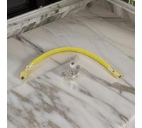 Set di valvole per tubi flessibili per refrigerazione CA con filettatura SAE da 0,25 mm, struttura in gomma in acciaio inossidabile per sistemi R12/r22/r134, tubo di riempimento da 30 cm con morsetto