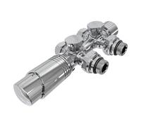 Set di valvole termostatiche per termosifoni ad angolo e passaggi, design per sistemi di riscaldamento domestico, finitura antracite, G1/2 accessori per riscaldamento