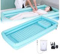 Set di vasche da doccia gonfiabili mediche con pompa elettrica, vasca da bagno portatile da comodino, per anziani, persone non autosufficienti, pazienti allettati, disabili, per fare il bagno a letto
