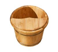 Set di vasche for pediluvi in legno, vaschetta for pediluvio con coperchio, vaschetta for pediluvio, secchio for pediluvio spesso for uso domestico in camera da letto e bagno(30cm)