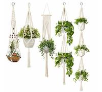 Set Di Vasi Appesi In Macramè Supporto Per Decorazione Interna Ed Esterna
