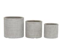 Set di vasi da fiori Home ESPRIT Beige Fibra di Vetro Magnesio 44,5 x 44,5 x