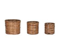 E_0002_S3057080 Home Esprit Set di vasi da fiori Home ESPRIT Marrone Metallo Rat