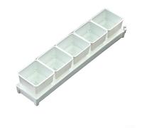 Set di vasi da fiori traspiranti con vassoio di drenaggio per piantare piccoli ortaggi sui davanzali delle finestre, realizzato in plastica resistente alle intemperie per il giardinaggio domestico (7