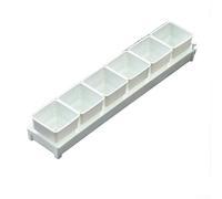 Set di vasi da fiori traspiranti con vassoio di drenaggio per piantare piccoli ortaggi sui davanzali delle finestre, realizzato in plastica resistente alle intemperie per il giardinaggio domestico (6