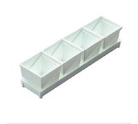 Set di vasi da fiori traspiranti salvaspazio con vassoio di drenaggio per coltivare erbe e verdure sul davanzale delle finestre, realizzato in plastica resistente alle intemperie (nuovo modello da 10