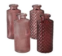 Set di vasi decorativi bullone Panja, 4 pezzi, vetro