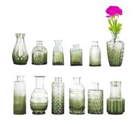 Set di vasi decorativi, piccoli | - Set di vasi in Bud - design della stanza grazie al design retrò in rilievo per fiori singoli e secchi, robusto design di qualità,