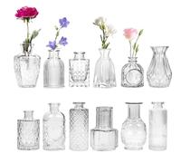 Set di vasi decorativi, piccoli | - Set di vasi in Bud - design della stanza grazie al design retrò in rilievo per fiori singoli e secchi, robusto design di qualità,