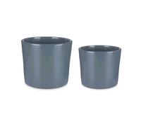 Set di Vasi Ibergarden Antracite Argilla Ø 22 cm Ø 27 cm 22 x 22 x 19 cm 27 x