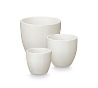 Set di Vasi Ibergarden Bianco Argilla Ø 14 cm Ø 22 cm Ø 17 cm 3 Pezzi