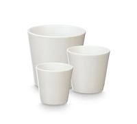 Set di Vasi Ibergarden Bianco Argilla Ø 14 cm Ø 22 cm Ø 17 cm 3 Pezzi