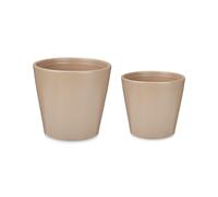 Set di Vasi Ibergarden LINCE-22-28-BE Beige Argilla Ø 22 cm Ø 28 cm 2 Pezzi
