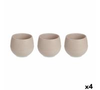 Set di Vasi Ibergarden Taupé Plastica 16,5 x 16,5 x 14,5 cm 51,5 x 14,5 x 16,