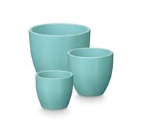 Set di Vasi Ibergarden Turchese Argilla Ø 14 cm Ø 22 cm Ø 17 cm 3 Pezzi