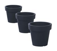 Set di vasi Rotondi Lofly moderni lisci fioriera di plastica