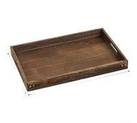 Set di vassoi da tè in legno in stile giapponese con accessori per kung fu cerimonia del tè marrone tinta unita design minimalista liscio per superficie decorazione della cucina domestica 12,3 cm (E)