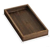 Set di vassoi da tè in legno in stile giapponese con accessori per kung fu cerimonia del tè marrone tinta unita design minimalista liscio per superficie decorazione della cucina domestica 12,3 cm (D)
