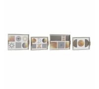 Set di Vassoi DKD Home Decor Bianco Nero Dorato Legno MDF 40 x 30 x 6 cm [2 U