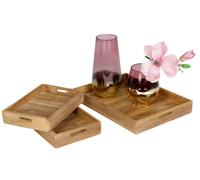Set Di Vassoi In Teak 3 Pezzi Vassoio Decorativo Vassoio Per Colazione Cucina