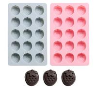 Set Di Vassoi Per Cubetti Di Ghiaccio In Silicone - Confezione Da 2 Per Cioccolato A Forma Di Cuore Di Fragola, Simpatico Mini Creatore Di Bevande Per Cocktail Di Birra, Facile Da Sformare | St