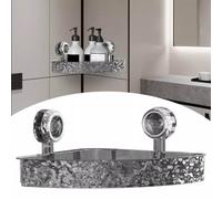 Set di vassoi per doccia ondulati con ventosa, per il bagno, senza punzonatura, trasparenti, a forma di ventaglio (grigio, a forma di ventaglio)