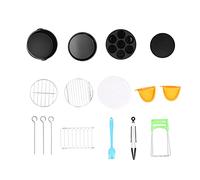 Set di vassoi per pizza con griglia per friggitrice elettrica da 2.7 3.2QT | piatti diversi con questo accessorio riutilizzabile per la cottura ad alta temperatura per la tua friggitrice standard.