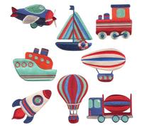 Set di Veicoli 8 Pezzi - Toppe Termoadesive Patch Toppa Ricamate