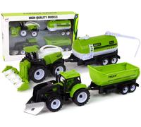 Set di veicoli agricoli con trattore, mietitrebbia e cisterna
