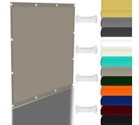 Set di vele parasole per esterni, 2 x 6 m, resistente al vento, rettangolare, con corda inclusa, per giardino, patio, cortile, feste, colore cachi, protezione UV, facile installazione