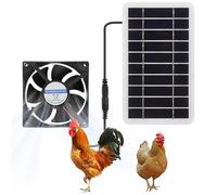 Set di ventilatori a energia solare impermeabile per pollai, pannello solare da 2 W, con ventilatore di scarico, ventilazione di raffreddamento per serra, capannone, pollaio, garage