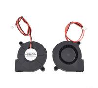 Set di ventole centrifughe 5015 (confezione da 2), ventola di raffreddamento senza spazzole da 12 V/24 V CC con cuscinetto olio, diametro 47 mm, 6500 giri/min, 30 CFM, funzionamento silenzioso per H