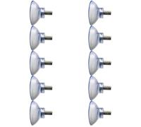 Set di ventose trasparenti con viti M8, 10 pezzi, per un uso affidabile su vetro e pareti (50 mm)