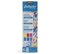 Set Di Vernice Per Tessuti Pebeo Setacolor Tie & Dye Inizio 6 X 20Ml