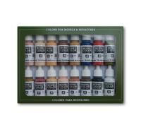 Vallejo Model Color 16 color Set 70125 Face & Skin Tones (16)