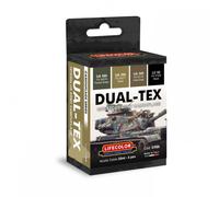 Set Di Vernici Dual-Tex 1970/80 Us Army Camouflage |Lifecolor|Cf05| 4x22ml Maq
