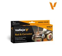 Set Di Vernici Ruggine E Corrosione |VALLEJO|70262| 8x18ml Modello Char Promo