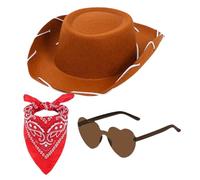 Set Di Vestiti Da Cowboy - Accessori Per Abiti Occidentali Per Ragazzi | Set Di Pistola Giocattolo Del Distintivo Della Cintura Del Cappello Di Sceriffo | Gear Di Gioco Di Ruolo Wild | Prete