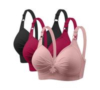 Set di vestiti da donna anello in acciaio, comodo e traspirante, grande fibbia per arrosto, reggiseno da donna, gilet con scollo a V profondo, bralette, reggiseno senza cuciture, bustino imbottito