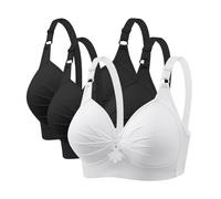 Set di vestiti da donna anello in acciaio, comodo e traspirante, grande fibbia per arrosto, reggiseno da donna, gilet con scollo a V profondo, bralette, reggiseno senza cuciture, bustino imbottito