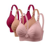 Set di vestiti da donna anello in acciaio, comodo e traspirante, grande fibbia per arrosto, reggiseno da donna, gilet con scollo a V profondo, bralette, reggiseno senza cuciture, bustino imbottito