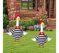Set di vestiti francesi per il ritorno a scuola, per oche da giardino in cemento o plastica, altezza 58,4 cm, per Halloween, portico, giardino, statua decorativa