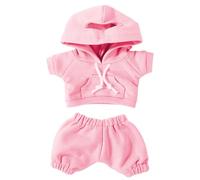 Set di Vestiti per Bambole 17cm, Moda Divertente Felpe per Bambole e Pantaloni Graziosi Pratici Accessori Costumi for Vestire la Figura (Rosa)