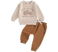 Set di vestiti per neonati e ragazzi moda camicia casual felpe bambino ragazzo con tasca e pantaloni in vita elastica set sportivi vestito jogging bambino adolescente