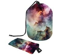 Set di vettore carino con illustrazioni di Halloween 2_194 borsa cosmetica con mini sacchetto con cerniera borsa da toilette da viaggio per le donne organizzatore di trucco con coulisse borsa