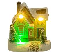Set di villaggi di Natale, Case del Villaggio di Natale simulate Inverno Le Case di Natale Invernali con Villaggio di Natale a Batteria di Neve e Alberi di Natale per casa, Festa, Tavolo, Stile 1