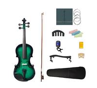 Set Di Violini 4/4 Con Custodia Per Corde Per Ponte Ad Arco Per Violino Livello Principiante Per Violino Graduale Nero Verde
